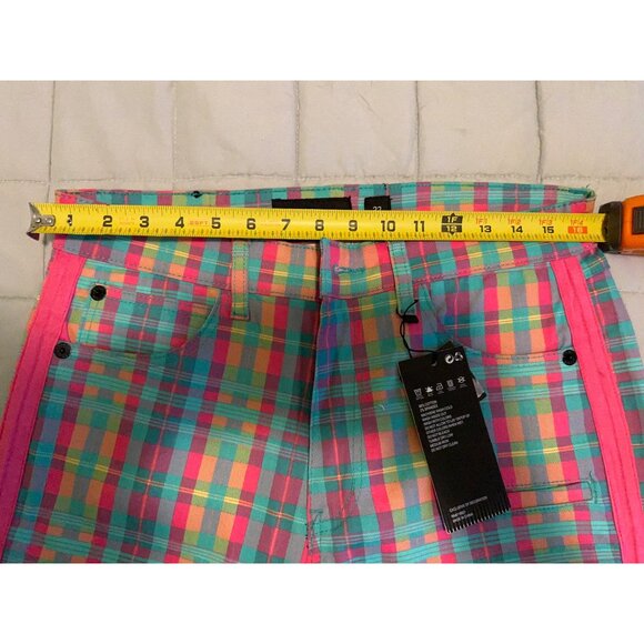 Decibel Mens Golf Shorts Clown core Plaid 32/Outside - Picture 9 of 13